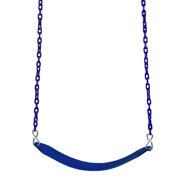 Gorilla Playsets Extreme-Duty Swing Belt with Coated Chains Blue