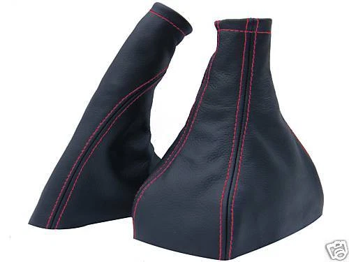 Soufflet Levier De Vitesse & Frein à Main Pour Opel Astra H – Cuir Rouge Brodé, Neuf