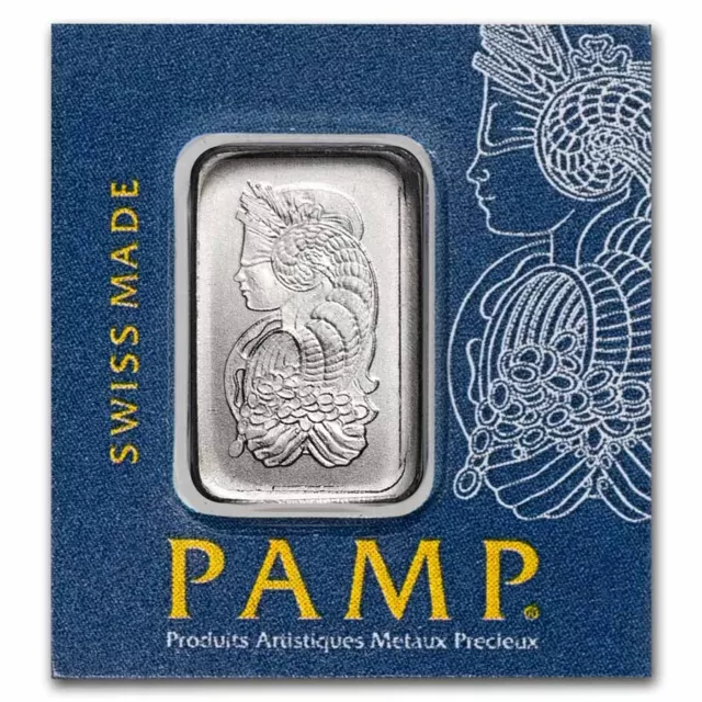 1 gram Platinum Bar - PAMP Suisse Lady Fortuna (In Assay)