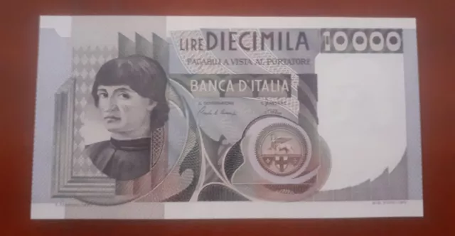Lotto di due banconote non circolate 10000 lire castagno e 5000 lire Antonello Lotto di due banconote non circolate 10000 lire castagno e 5000 lire Antonello