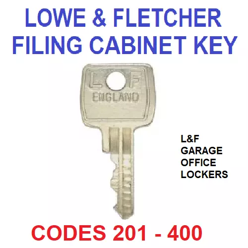 Lowe & Fletcher Filing Cabinet Spare Key L&F 92 Series ( Codes 201 - 400 )