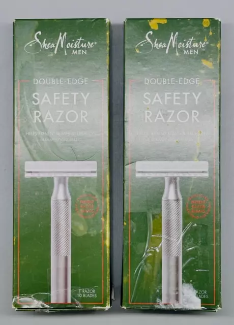 SheaMoisture Men's Razor Double-Edge Safety Razor 1 Handle, 10 Blades