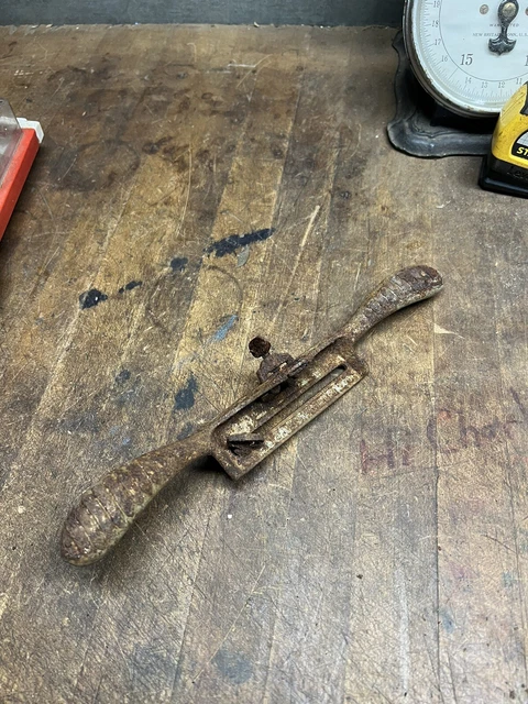 Vintage Rare Old Used Original Stanley No. 66 Hand Plane Spoke Shave Tool USA