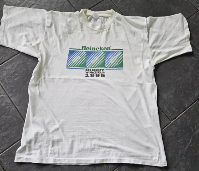 Rugby Heineken World Cup 1995 Vintage T Shirt Mens XL