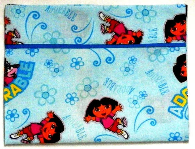 Funda de almohada para niño pequeño para Dora la Exploradora en algodón azul agua #D9 nueva hecha a mano