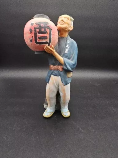 READ Vintage Japanese Hakata doll statue, 10.5 inches tall