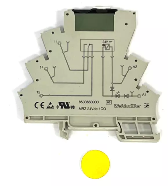 Weidmuller 8533660000 Din Rail And Track Power Relay 250Vac 24Vdc 6A Spdt