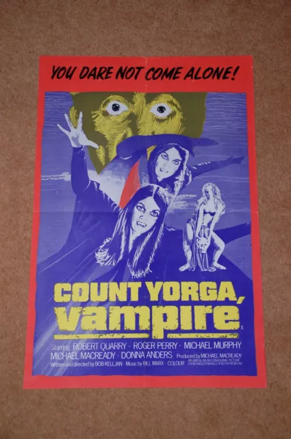 ROBERT QUARRY is COUNT YORGA, VAMPIRE (1970) - RARE ORIG. UK DOUBLE CROWN POSTER