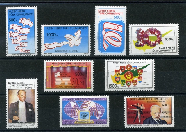 Kl. Lot Briefmarken Türkisch-Zypern  1993 **