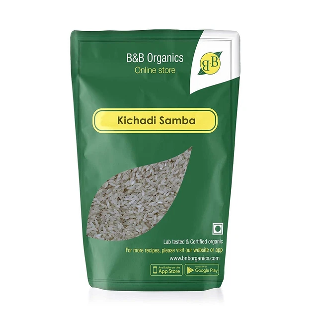 Organischer und natürlicher Khichdi Samba-Reis Packung mit 1 kg