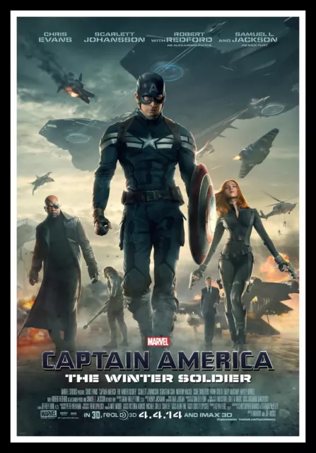 Captain America Winter Soldier Movie Poster Print & Unframed Canvas Prints