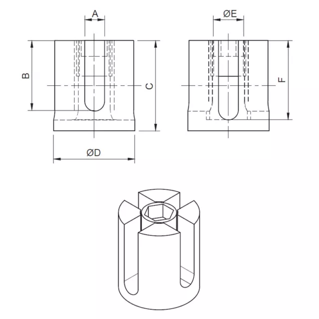 Acier Inox Seilstopper 90° pour Drahtseilsystem 4mm, 5mm, 6mm V4A ( Aisi 316 ) 3