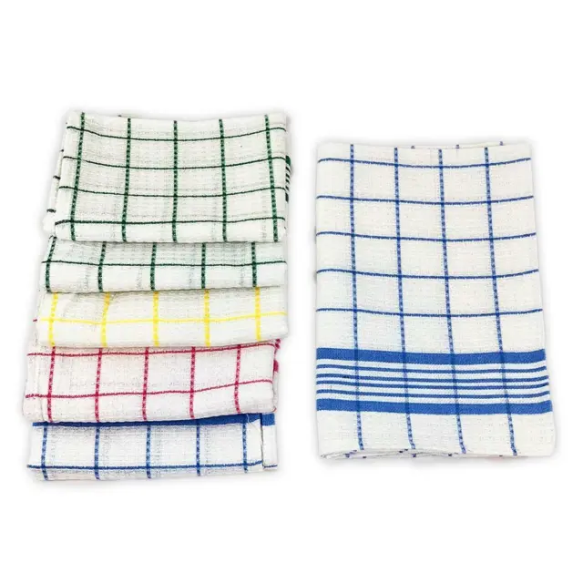 Kitchen Tea Towels Cotton Dish Cloths Bar Towels Multipurpose Cleaning 6 or 12pc