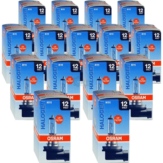 15x Osram Original Ligne H11 Halogène 12V 55W Douille / Culot PGJ19-2 Ampoule