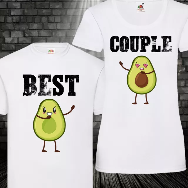 Best Couple T-Shirt Avocado Couple Paar Pärchen Shirt Valentine XS-5XL