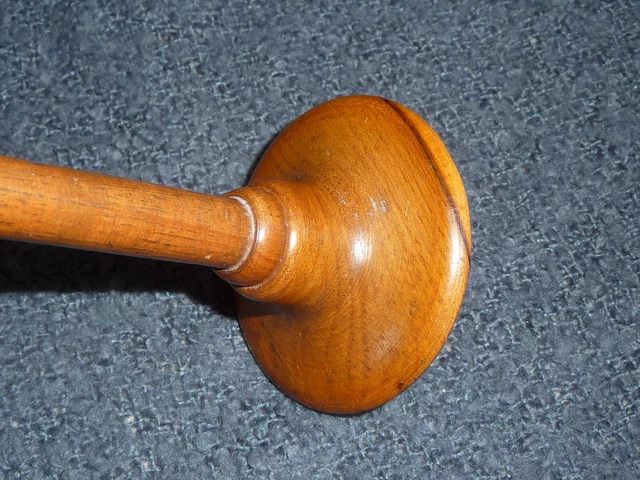 Antique medical tool doctor monaural turned wood stethoscope late 19th c 3