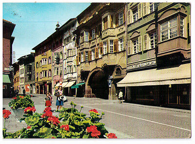 BOLZANO 7936 CARTOLINA TRENTINO ALTO ADIGE PIAZZA MUNICIPIO E VIA BOTTAI 