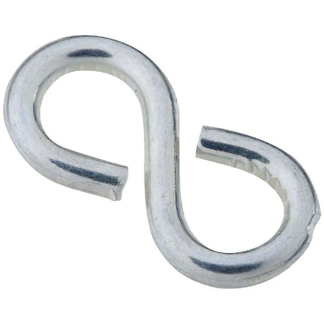 National 7/8 In. Zinc Light Closed S Hook (8 Ct.) N121434 National N121434