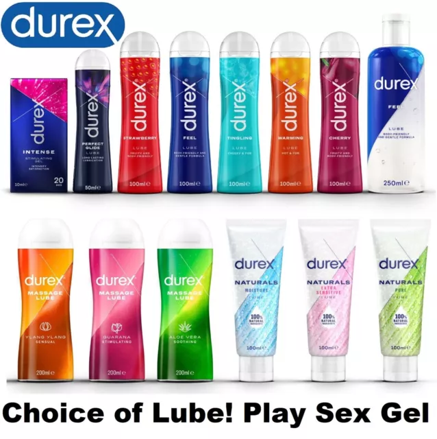 Durex Play Sex Lube Massage Sex Gel 2 in 1 Flavoured Lubricants 50ml 100ml 200ml