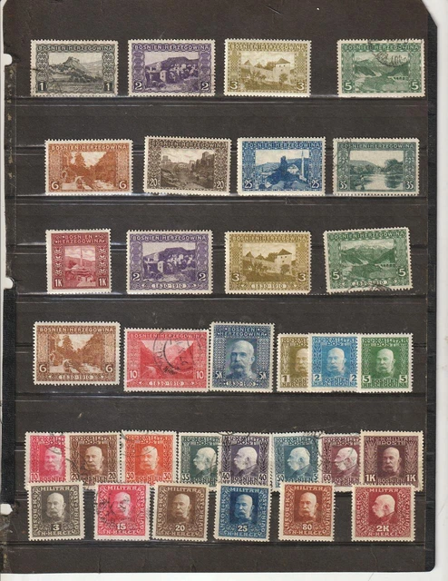 Bosnia and Herzegovina Austrian Occupation 1906-1918 Collection 60 Used & Unused