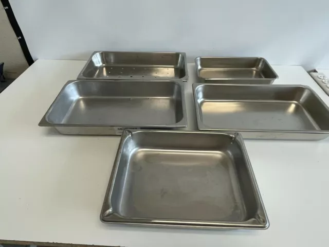 Lot of 5 Vollrath Pans / Super Pans 74262 /12-2 / 7416-2 / 3022-2