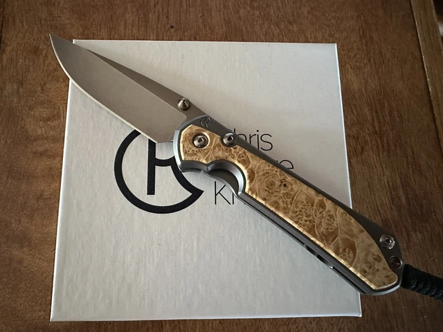Chris Reeve Knives Large Sebenza 31 Box Elder Drop Point S45VN S31-1108
