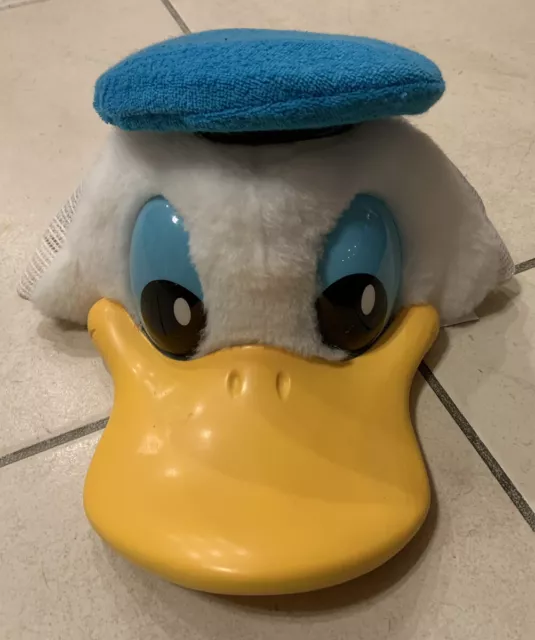 VTG 1980s Donald Duck SnapBack Hat USA Plush 3D Plastic Bill Walt Disney world