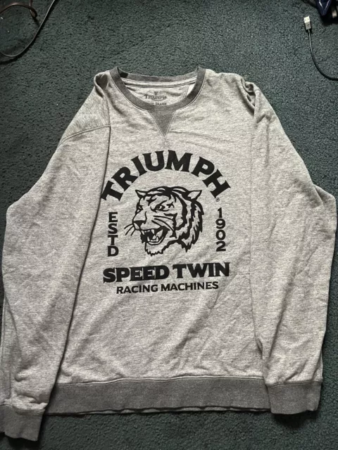 Lucky Brand/Triumph Motorcycles Speed Twin Racing Machines Tiger Sweatshirt XXL