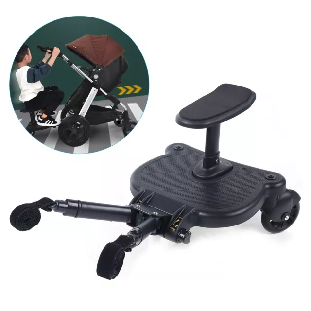 Universal Buggy Stroller Step Board Stand Toddler Wheeled Pushchair Connector