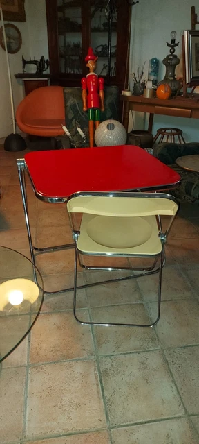 Scrivania / Scrittoio Rosso Arancio Platone G. Piretti, Anonima Castelli 1970's