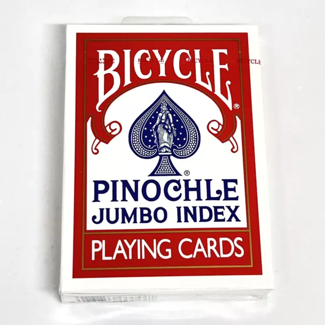Bicycle Pinochle Jumbo Index Red/Blue Playing Cards (4 Decks) 2