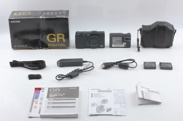 [MINT W/ BOX,CASE] Ricoh GR Digital IV 10.4MP Black Digital Camera From JAPAN