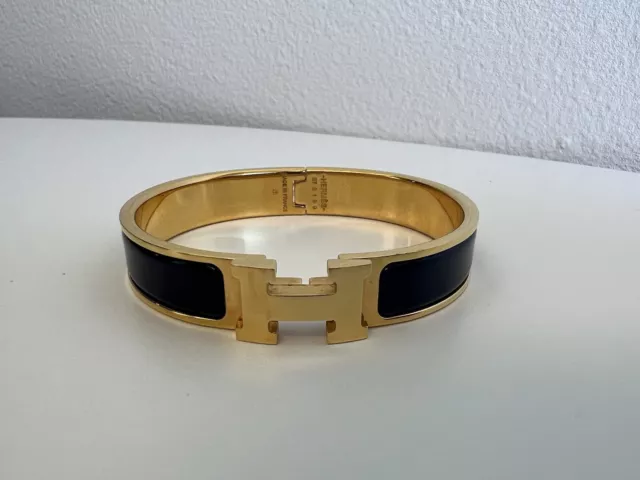 Hermes Narrow Clic H Bracelet (Muscat/Yellow Gold) - GM