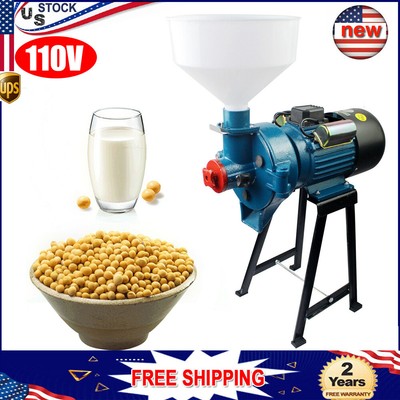 2200W Electric Grinder Mill Grain Corn Wheat Feed/Flour Wet&Dry Cereal Machine