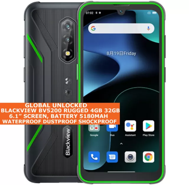 Blackview BV5200 Rugged 4gb 32gb Imperméable 6.1 " Face Id Android 12 Smartphone 2