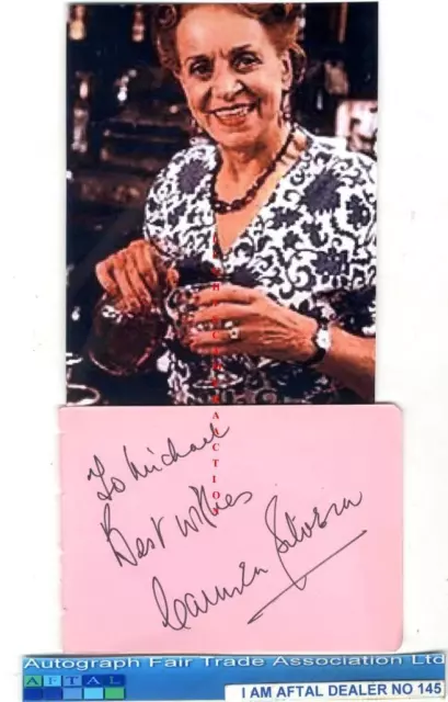 Carmen Silvera vintage signed page AFTAL#145
