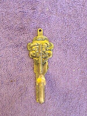 Antique 5" Victorian Style Solid Brass Adam and Eve Wall Hook 11T5