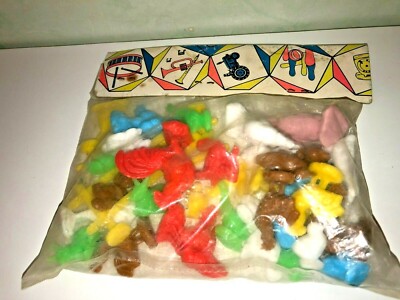 Lot Vintage De Figurines Jouet Bazar - Ferme éducative Années 70 - Boîte Bleue