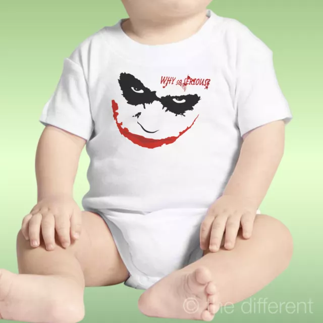 Body Neonato Unisex Faccia Joker Smile Why So Serious Idea Regalo