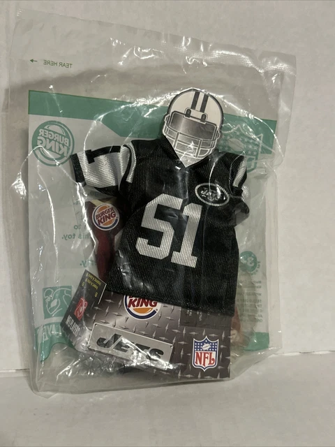 NFL Toy Mini Jersey From Burger King 2007 NY Jets LB Jonathan Vilma #51 New Seal