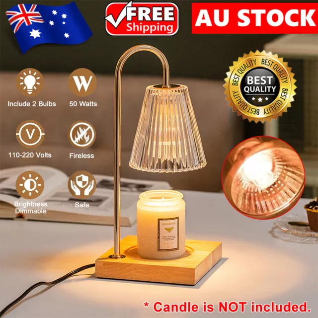 AU Aromatherapy Melting Wax Lamp Dimmable Night Light Table Candle Warmer Lamp