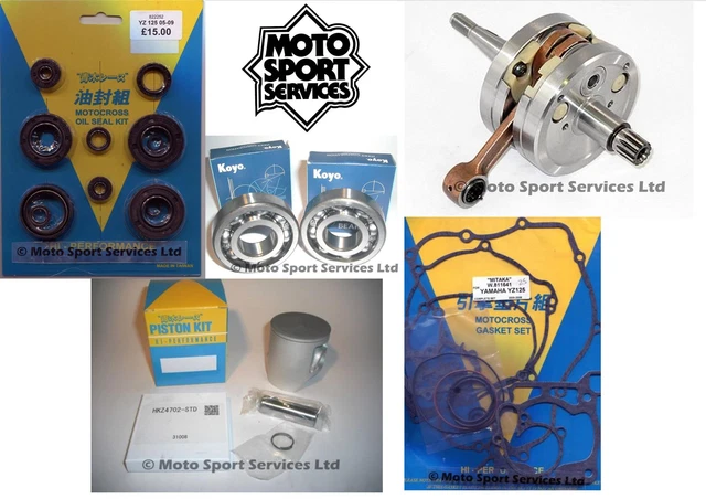 Kit Reconstruction Moteur Mitaka Pour Yamaha YZ125 2005-2017 - Inclut Vilebrequin, Neuf