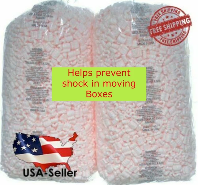 Packing Peanuts 2 Big Bags 2 x 3.5 Cu Ft Bags Pink anti Static Safe Shipping