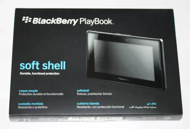 100 % ORIGINAL BlackBerry PlayBook SOFTSHELL (langlebig, funktional, Schutz) - SCHWARZ