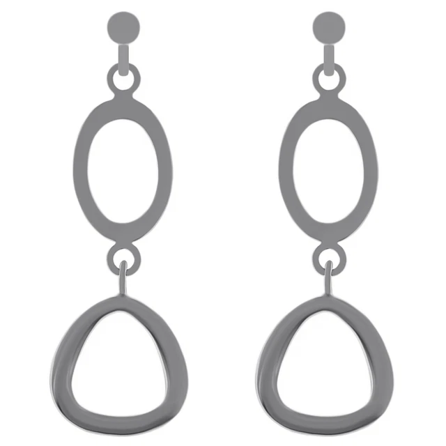 Boucles D'oreilles Pendantes GAS PARIS - Clous En Plaque Argent - Neuf Sans Emballage - Style Moderne Et Chic
