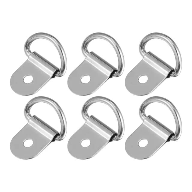 6pcs D Anneau Ancre Arrimage 3mm Diamètre pour Remorque Voiture Argenté