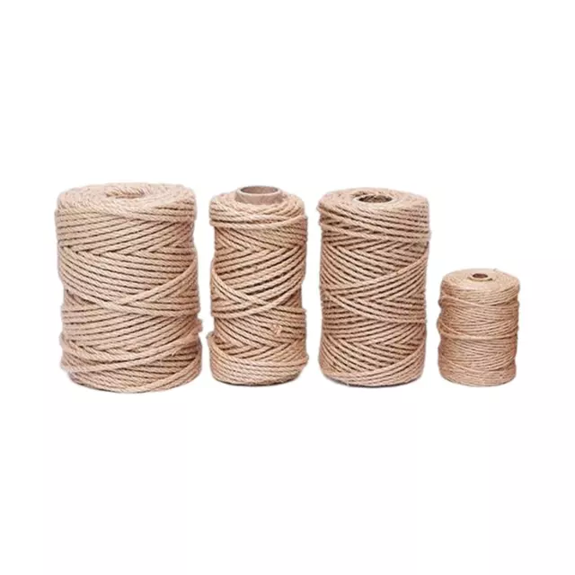 Corde de ficelle de jute de 100m 2 plis ficelle de jute naturelle, ficelles  de jardinage, ficelle d'artisanat (1mm)