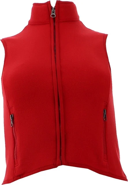 Lands' End T-200 Fleece Vest Red L # 430923