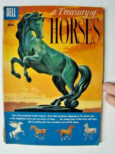 Dell Giant Comics A Treasury of Horses Dell Comics 1955 VG