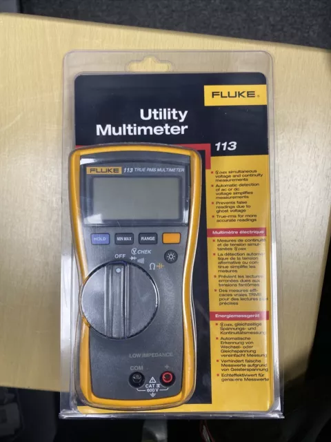 Genuine FLUKE 113 114 115 116 117 TRUE RMS TRMS Digital MULTIMETER / Leads